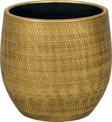 Produktbild von Blumentopf Passion for Pottery Boaz Steinzeug Ø 24 cm H 22 cm gold