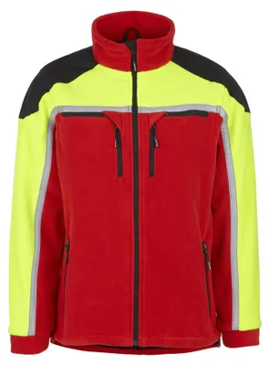 Produktbild von PFANNER Fleecejacke Jobby Colour rot neongelb, Größe M