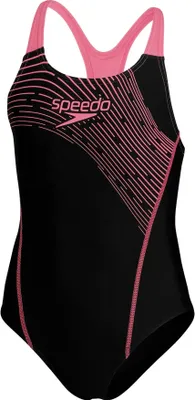 Produktbild von Speedo Girls Medley Logo Medalist Black / Fandango Pink 116