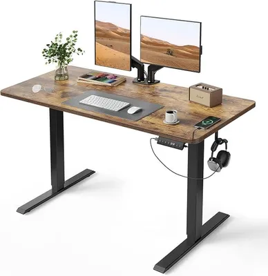 Imagen del producto de Escritorio de altura ajustable, con una sola pieza de tablero de 140x60 cm