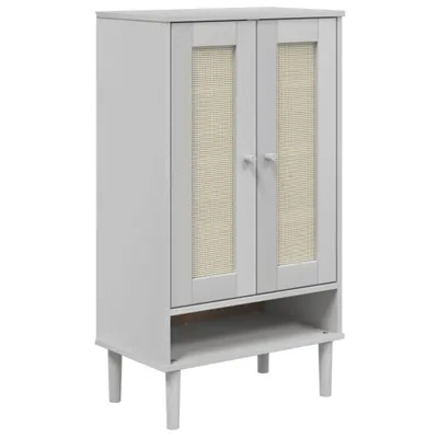Zdjęcie produktu dla vidaXL Szafka na buty SENJA rattan biały 59,5x35x107cm drewno sosnowe