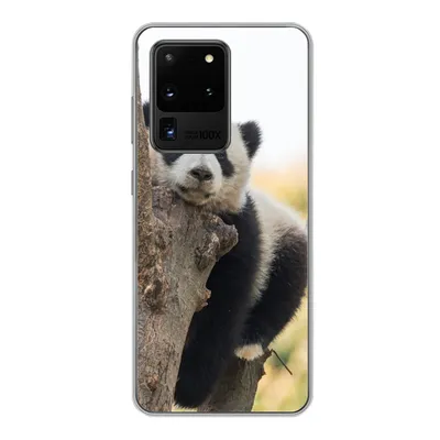 Produktbild von MuchoWow® Handyhülle Schutzhülle Hülle für Samsung Galaxy S20 Ultra Panda - Baum - Licht Silikon Softcase Handy Hülle - Karteninhaber