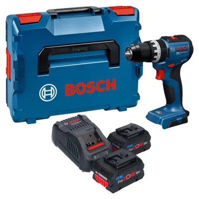 Obrázok produktu pre Akumulátorová vŕtačka s príklepom Bosch GSB 18V-52 Professional 18 V 70 Nm bezkefová + 2x akumulátor ProCORE 5,5 Ah + nabíjačka + L-Boxx