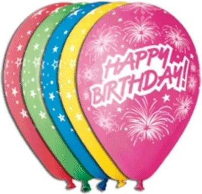 Image de Premium Happy Birthday Luftballons 30 cm 5 Stk.