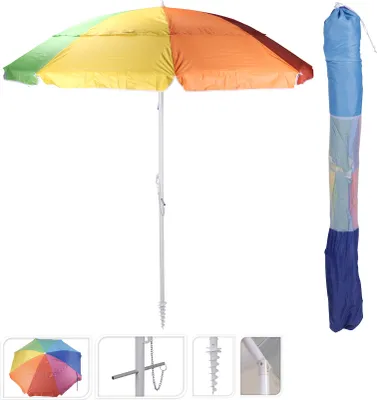 Obrázek produktu pro Barevný slunečník 220 cm včetně zemnící zásuvky (DV8100390)