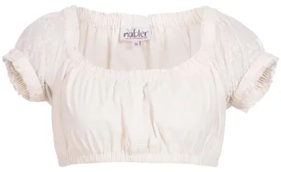 Immagine prodotto di Camicetta da dirndl a maniche corte, modello Sofia, color crema, marca Nübler, taglia 30