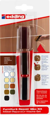 Produktbild von Edding 8901, Möbel-Reparaturstift, Wachs, Mahagoni, 90 mm, 20 mm, 3 Stück(e)