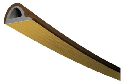 Zdjęcie produktu dla Uszczelki do okien i drzwi TLT, profil P 100 H, 9 x 5,5 mm, brązowe, 2 x 50 m