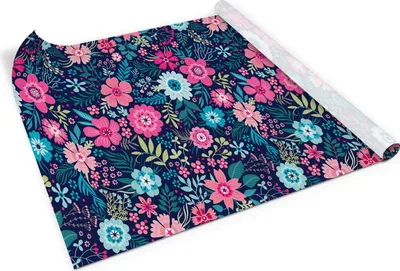 Immagine prodotto di Motivo floreale - pellicola adesiva in PVC per mobili - pellicola per rinnovo mobili - pellicola autoadesiva per mobili - cucina - armadi - pellicola decorativa per mobili - 100x50 cm