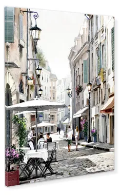 Produktbild von Canvas Street 1 Wandbild Urban Stadt Straße Modern Architektur Leinwand Wohnzimmer Schlafzimmer Büro Flur Deko Geschenk Kunst Stil
