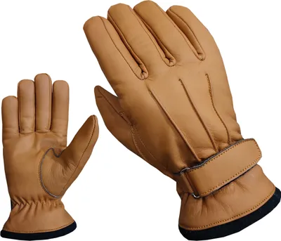 Produktbild von ATTONO Winter Lederhandschuhe Mode Winterhandschuhe warme Handschuhe aus Leder - braun 8