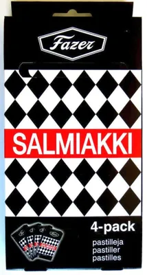 Produktbild von Fazer Salmiakki Travel Edition 4x40g