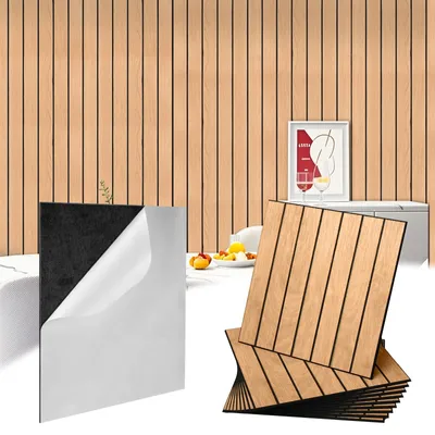 Obrázok produktu pre Solidchoice – Samolepiace obkladové panely s dreveným vzhľadom, 30 x 30 cm, sada 12 kusov