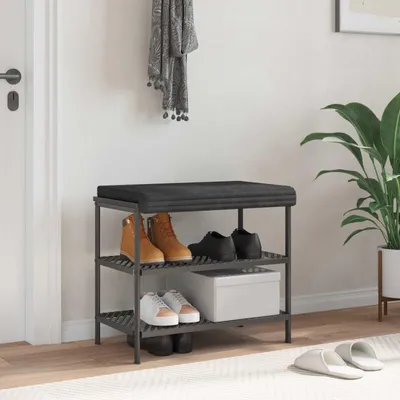 Produktbild von Maison Exclusive - Bankkissen Plüschcord Dunkelgrau Tiefe 35 cm