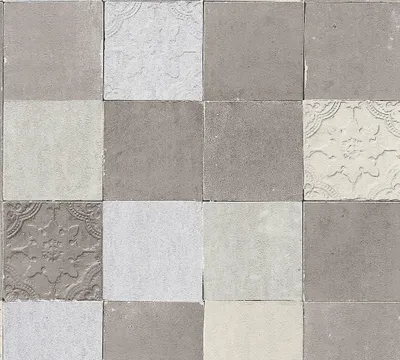 Produktbild von Livingwalls Fliesentapete New Walls Finca Home Vliestapete grau creme 10,05 m x 0,53 m