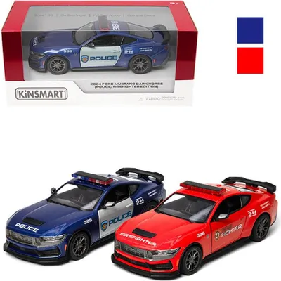 Immagine prodotto di Ford Mustang Dark Horse Polizia Vigili MIX - Kinsmart