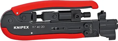 Produktbild von Knipex 97 40 20 SB, Schwarz, Rot, BNC, F-Typ, RCA, 175 mm, 430 g