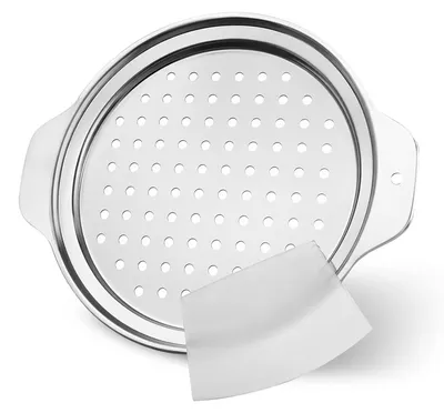 Spätzlewunder Edelstahl – Spätzleplatte mit Schaber, 33×27 cm