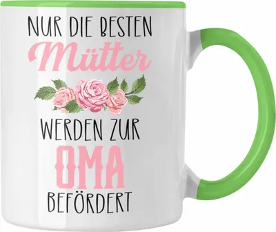 Produktbild von Trendation - Du Wirst Oma 2023 Tasse Geschenk Schwangerschaft Verkünden Überraschung Geschenkidee Schwangerschaftsverkündung (Grün)