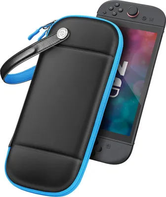 Produktbild von FINTIE Slim Tasche Kompatibel mit Nintendo Switch 2 (2025) - [Ultradünn] Stoßfeste Hartschalen Tragetasche mit 10 Spielkartenhaltern für Switch 2, Schwarz