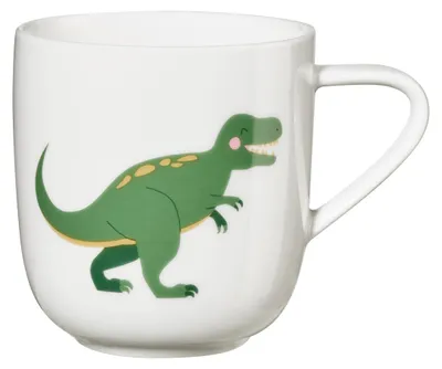 Image de ASA Selection – Ensemble de 4 gobelets pour enfants, motif Tyrannosaurus Rex, marque Henkelbecher, diamètre 8 cm, hauteur 8,5 cm