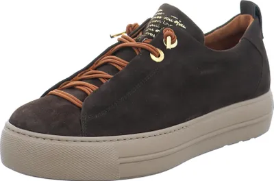 A single brown sneaker is shown from a side-angle on a white background.