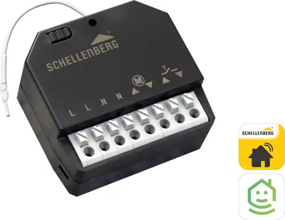 Produktbild von Schellenberg Funk-Empfangsmodul, zum Nachrüsten auf Funk von mechanischen Rollladenmotoren, 20017