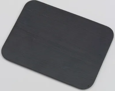 Produktbild von Kerzenteller Flachteller Rechteckig Alu gebürstet Schwarz 13,5 x 10 cm ideal für Kerzen, Taufkerzen, Hochzeitskerzen, Trauerkerzen