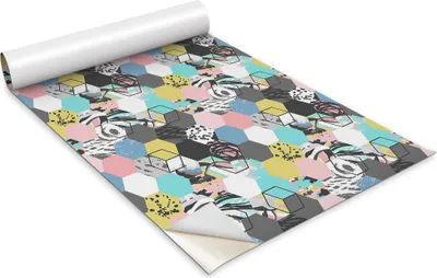 Produktbild von Selbstklebende Möbelfolie - Dekorationsfolie - Tischmöbel - Zuschneidbar - Abstrakte Würfel - 100 x 50 cm