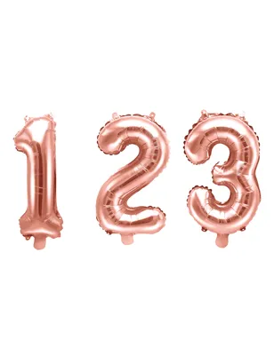 Produktbild von Zahlen-Luftballon Ziffern-Ballon für Geburtstage rosa 36 cm -