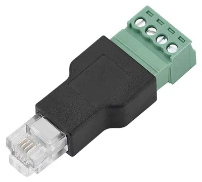 RJ11-Adapter 6p4c auf Schraubklemmen, 1 Stück