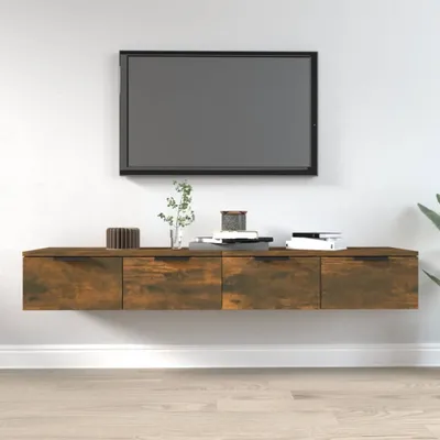 Immagine prodotto di The Living Store Armadi a muro 2 pz. Rovere fumé 68x30x20 cm Materiale legno