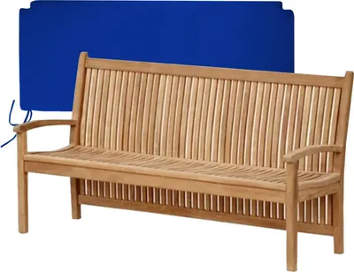 Produktbild von Gartenbank Pescara Teak Massivholz 150 cm Blau