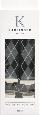 Produktbild von Elastischer Hosenträger schwarz gemustert Breite 35mm - Länge 110cm