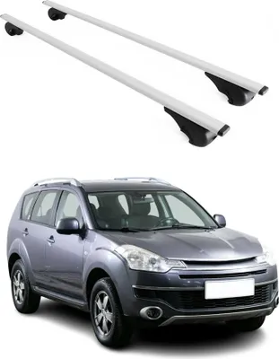 Image de Barres de toit Transversales pour Citroen C-Crosser 2007-2013 Fer Argent