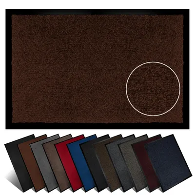 Produktbild von Furni24 Schmutzfangmatte Fußmatte 40 x 60 cm Braun – Rutschfeste & Waschbare Türmatte für Innen & Außen