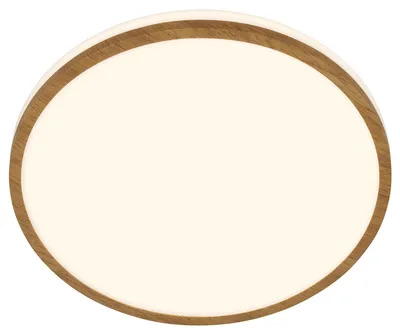 Productafbeelding van Badkamerplafondlamp LED, ronde plafondlamp, IP44, badkamerlamp, 12W, diameter 28cm, wit, houtlook