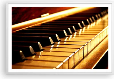 Produktbild von Gerahmtes Poster - Weißer Rahmen - Klavier Musik Konzert - 91,5x61 cm - Wand Bild - Wanddeko - Wandbilder - Kunstposter - Wandposter - Bilderrahmen - Bilder - Kunstdruck - Wandbild - P2WAA91x61-2200