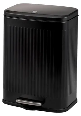 Productafbeelding van Eluno pedaalemmer, afvalbak, keukenafvalbak, 13 liter inhoud, prullenbak/afvalcontainer voor keuken, badkamer, slaapkamer met uitneembare plastic binnenemmer, zwart