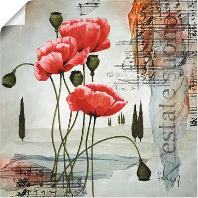 Produktbild von ARTland Poster Klatschmohn Größe: 40x40 cm