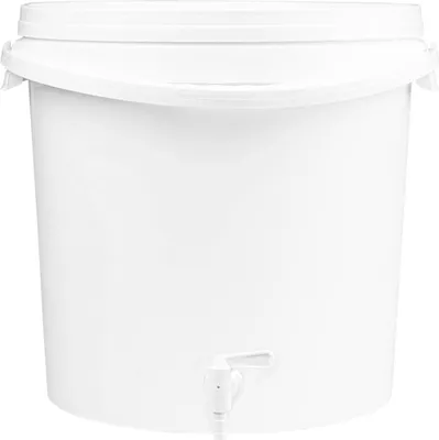 Zdjęcie produktu dla SuperButelki - Pojemnik fermentacyjny 20 l z pokrywą, kranikiem, rurką i korkiem – wiadro do fermentacji wina, piwa, miodu pitnego, cydru, kombuchy,