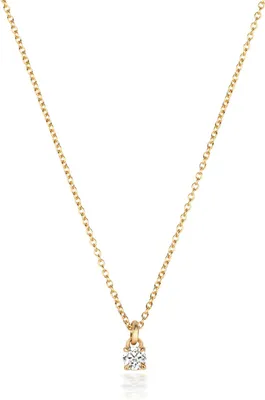 Produktbild von Funkelndes Feuer 18 Karat (750) Gold Damen - Diamant Anhänger mit Kette Brillant-Schliff 0.08 Karat H - SI2 - 46cm; TRS3474218KY
