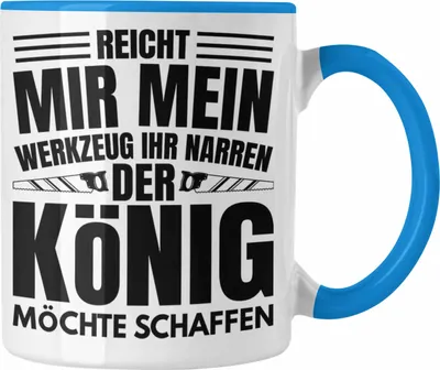 Produktbild von Trendation - Handwerker Tasse Geschenk Mechatroniker Hausmeister Geschenkidee Männer Spruch (Blau)
