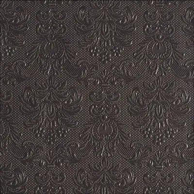 Produktbild von Servietten Papier 33x33cm Elegance geprägt 15 Stück Dunkelgrau