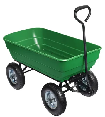 Produktbild von Gartenwagen Schubkarre Transportwagen - Kippfunktion - 125 l - 350 kg Tragkraft - Kunststoff-Ladefläche