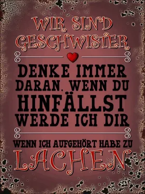 Produktbild von vianmo Holzschild 40x30 cm wir Geschwister denke immer