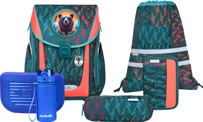 Produktbild von McNeill Schulranzen Primo Schoolbag Set 9-teilig Bear petrol