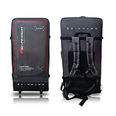 Produktbild von SKINHAWK SUP-Rucksack mit Rollen und reißfestem 1680D-Gewebe – Tasche Rot 100 x 50 x 30 cm