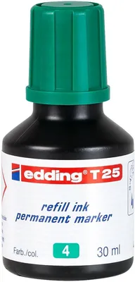 Produktbild von Nachfülltinte edding T 25 für edding Permanentmarker 30ml grün Packung mit 10 Stück