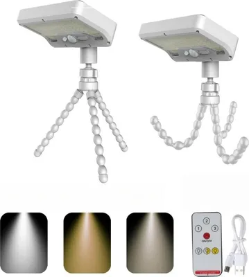 Produktbild von INF Oktopus Solarleuchte mit Bewegungssensor und Fernbedienung, 3 Modi